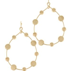 Teardrop Outline Disk Station Earrings